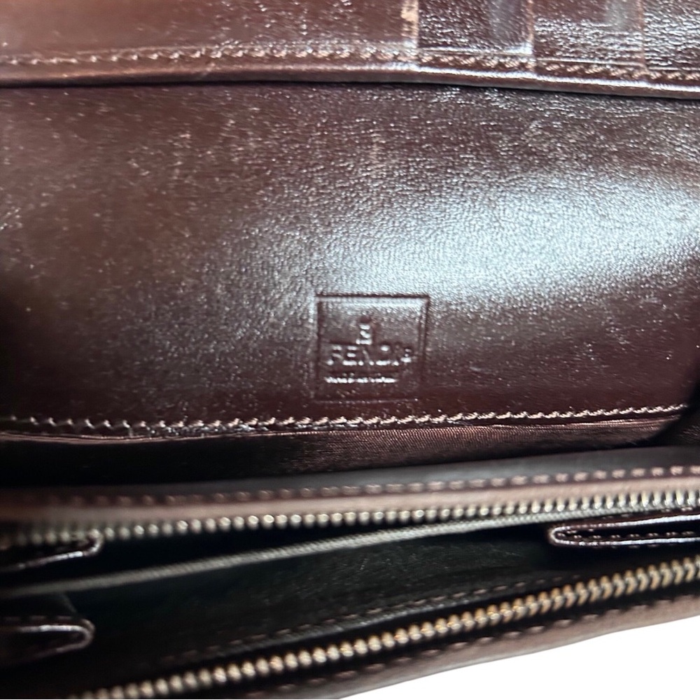 Fendi Tobacco Zucca FF Canvas Brown Leather Wallet Vintage Italy - Picture 3 of 12